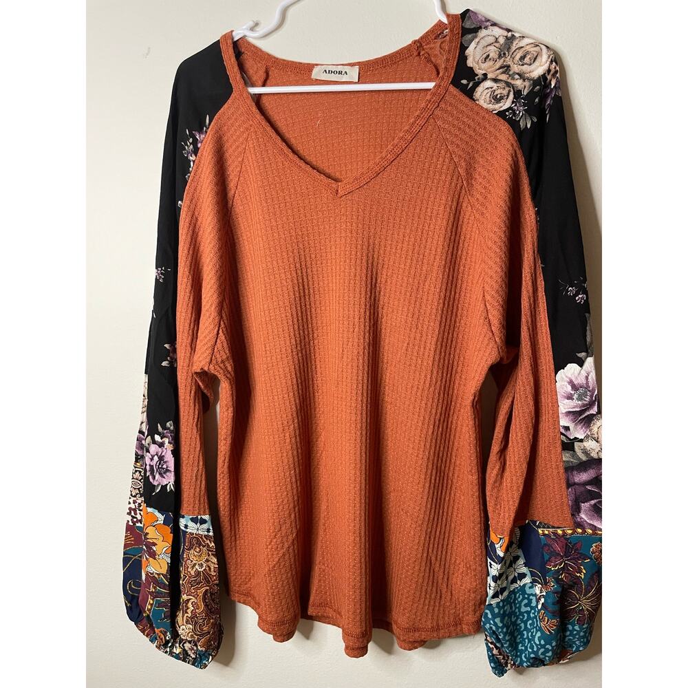 ADORA BOHO WAFFLEKNIT TOP